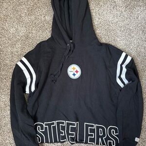 Steelers Cropped Black Hoodie